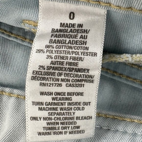 Aeropostale High Waisted Shorty Jean Shorts Size 0 Light Color‎ - Picture 5 of 10